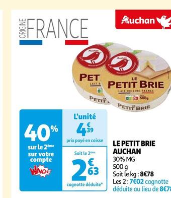Auchan Auchan le petit brie offre