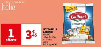 Auchan Galbani mozzarella offre