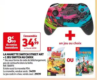 Auchan Nintendo la manette switch street art + 1 jeu switch au choix offre