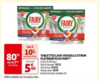 Fairy tablettes lave-vaisselle citron platinium plus(1)