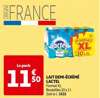 Auchan Supermarché Lactel lait demi-écrémé offre