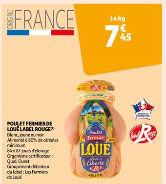 Auchan Loué poulet fermier de loué label rouge offre