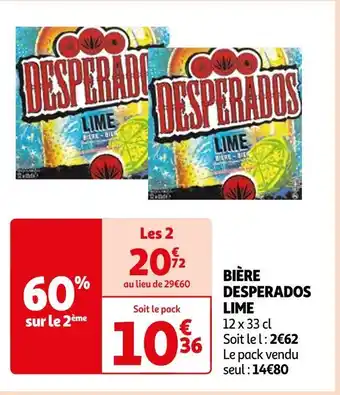 Auchan Desperados bière lime offre