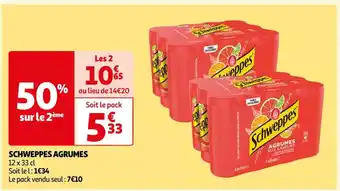 Auchan Schweppes schweppes agrumes offre