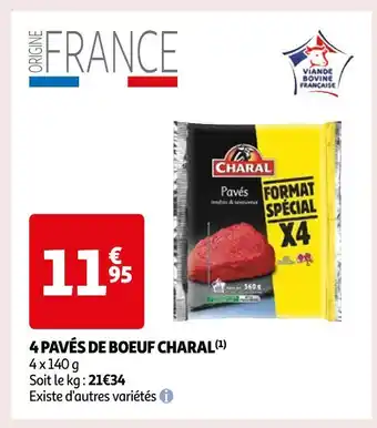 Auchan Charal 4 pavés de boeuf offre
