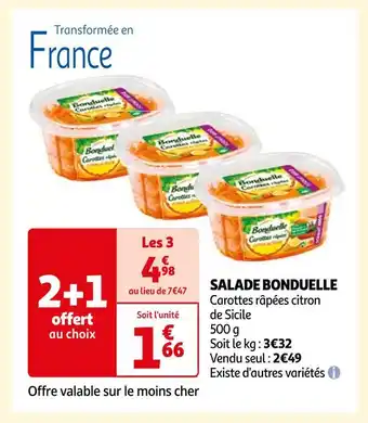 Auchan Bonduelle salade offre