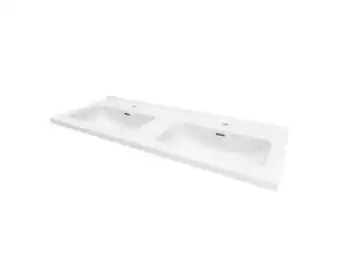 Brico Dépôt Plan vasque céramique aruna l. 121 x p. 46,7 cm offre