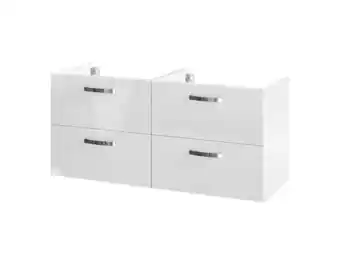 Brico Dépôt Meuble sous vasque à suspendre blanc aruna l. 120 x h. 55 x p.45 cm offre