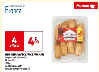 Auchan Auchan mini nems avec sauce offre