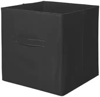 Brico Dépôt Boite de rangement noire h. 29 x l. 29 x p. 29,5 cm offre