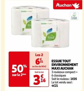 Auchan Essuie tout environnement maxi auchan offre