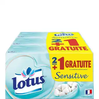 Auchan Boite de mouchoirs sensitive lotus offre