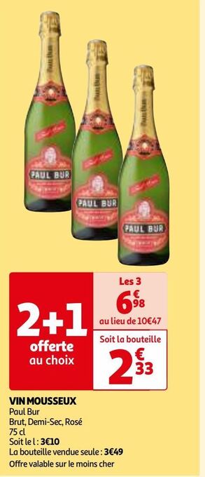 Auchan Vin mousseux offre