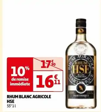 Auchan Rhum blanc agricole hse offre