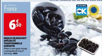 Auchan Moules de bouchot spécialité traditionnelle garantie offre