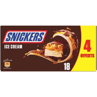 Auchan Barres glacées snickers offre