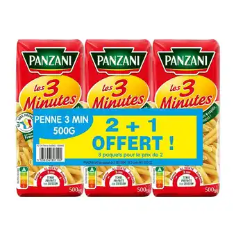 Auchan Pâtes penne les 3 minutes panzani offre