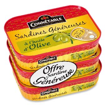 Auchan Sardines généreuses à l'huile d'olive connétable offre