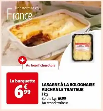Auchan Lasagne à la bolognaise auchan le traiteur offre