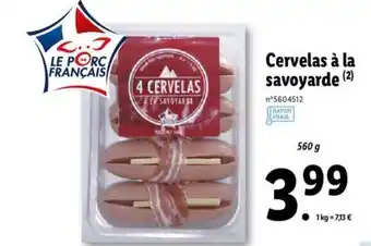 Lidl Cervelas à la savoyarde offre