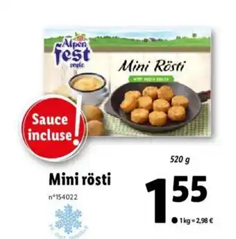 Lidl Mini rösti offre