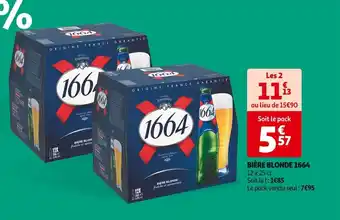 Auchan Supermarché BIÈRE BLONDE 1664 offre