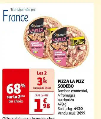 Auchan Supermarché PIZZA LA PIZZ SODEBO offre