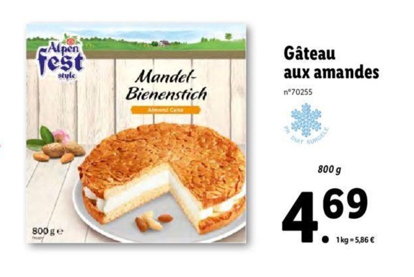Promo Gateau Aux Amandes Chez Lidl