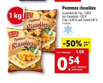 Lidl Pommes rissolées offre