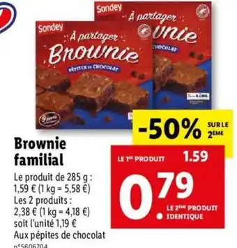 Lidl Brownie familial offre