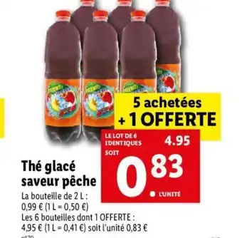 Lidl Thé glacé saveur pêche offre