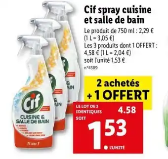 Cif spray cuisine et salle de bain