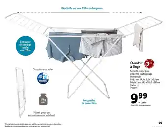 Lidl Étendoir à linge offre