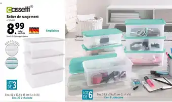 Lidl Boîtes de rangement offre
