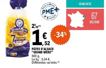 E.Leclerc PÂTES D'ALSACE "GRAND MÈRE" offre