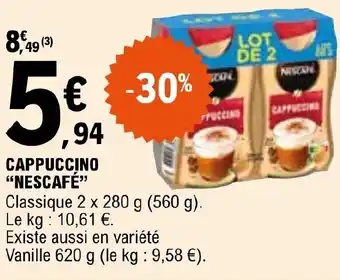 E.Leclerc CAPPUCCINO "NESCAFÉ” offre