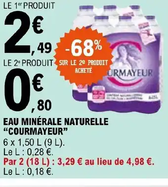 E.Leclerc EAU MINÉRALE NATURELLE "COURMAYEUR" offre