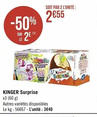Casino Supermarchés Kinger Surprise offre
