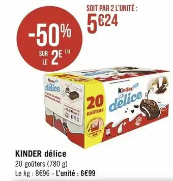 Casino Supermarchés Kinder Délice offre