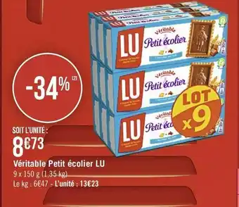 Casino Supermarchés Véritable Petit Écolier Lu offre