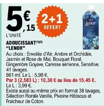 E.Leclerc ADOUCISSANT(¹)(²) "LENOR" offre