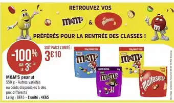 Casino Supermarchés M&M's Peanut offre