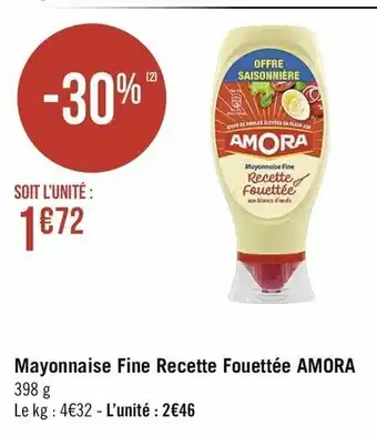 Casino Supermarchés Mayonnaise Fine Recette Fouettée Amora offre