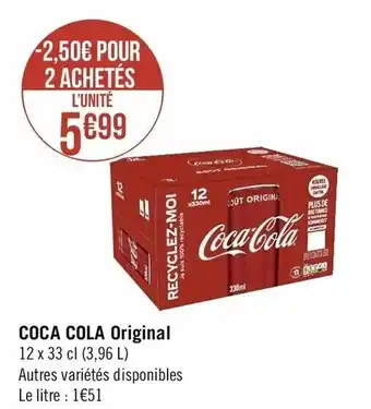 Casino Supermarchés Coca Cola Original offre
