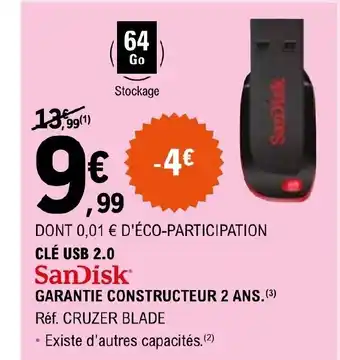 E.Leclerc CLÉ USB 2.0 offre