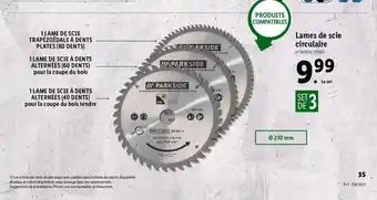 Lidl Lames de scie circulaire offre