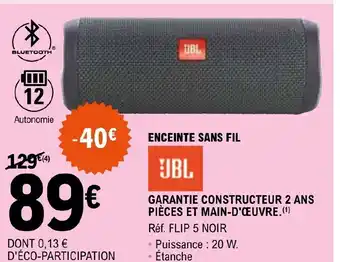 E.Leclerc GARANTIE CONSTRUCTEUR 2 ANS PIÈCES ET MAIN-D'ŒUVRE.(¹) offre