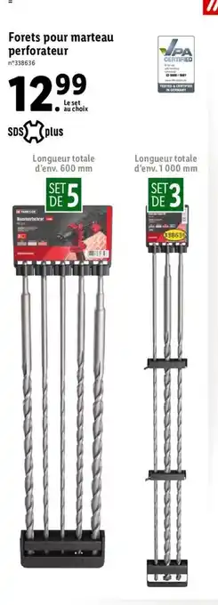 Lidl Forets pour marteau perforateur offre