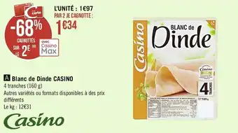 Casino Supermarchés Blanc De Dinde Casino offre