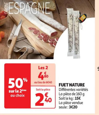 Auchan FUET NATURE offre